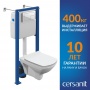 Комплект Cersanit Carina XL CO DPL EO slim инсталляция Vector, кнопка Corner