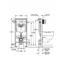 Инсталляция д/унитаза GROHE 38 772 001 RAPID SL квадрат, б/пр