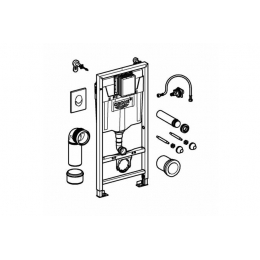 Инсталляция д/унитаза GROHE 38 722 001 RAPID SL, овал белая, с/пр