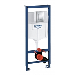 Инсталляция для подвесного унитаза GROHE Solido 38 811 000, с накладной панелью Even chrome