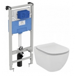 Комплект унитаза с инсталляцией Ideal Standard Tesi AquaBlade T386801, сиденье микролифт