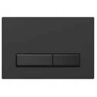 Панель смыва Aquatek Slim Черная матовая, клавиши прямоугольные