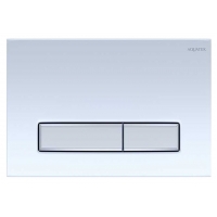 Панель смыва Aquatek Slim Белая глянец, клавиши прямоугольные хром