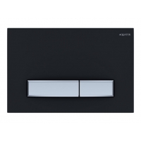 Панель смыва Aquatek Slim Черный матовый, клавиши прямоугольные хром