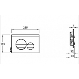 Кнопка смыва Jacob Delafon E20859-CP-MTC круглые кнопки хром