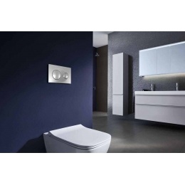 Панель смыва Azario 24.8х2.9х16 Хром глянцевый, клавиши круглые