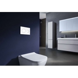 Панель смыва Azario 24.8х2.9х16 Белый, клавиши круглые