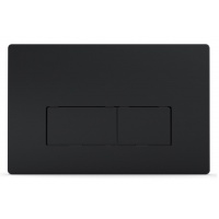 Панель смыва Azario 24.7х2.5х16 Черный матовый, клавиши прямоугольные