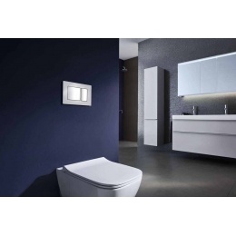 Панель смыва Azario 24.8х3.5х16.6 Хром глянец, клавиши квадратные