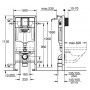 Инсталляция для унитаза 5 в 1 Grohe Rapid SL 38536001 панель черная матовая, звукоизоляция, редуктор