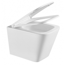 Унитаз Lemark FLOREX подвесной безободковый с сиденьем микролифт, смыв вихревой Торнадо 3.0, белый