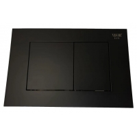 Кнопка смыва для инсталляции Vieir квадратные крупные клавиши, черный матовый