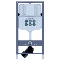 Инсталляция Aquatek Pneumo N49 для подвесного унитаза, рама, пневматическое управление, шумоизоляция