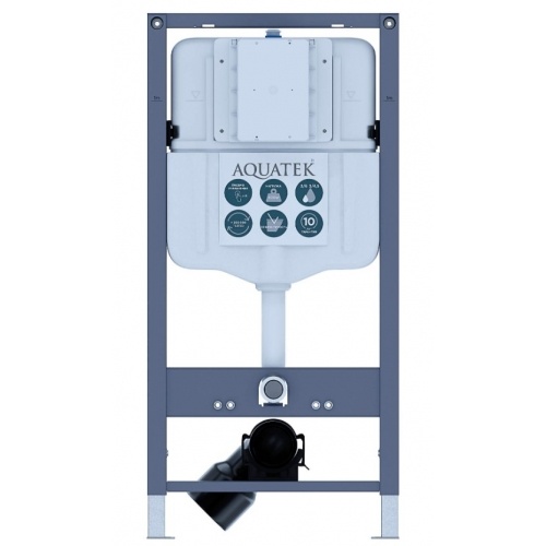 Инсталляция Aquatek Pneumo N49 для подвесного унитаза, рама, пневматическое управление, шумоизоляция купить в интернет магазине Санрай73