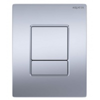 Панель смыва Aquatek Хром матовая, клавиши прямоугольные, пневматическое управление для Pneumo N