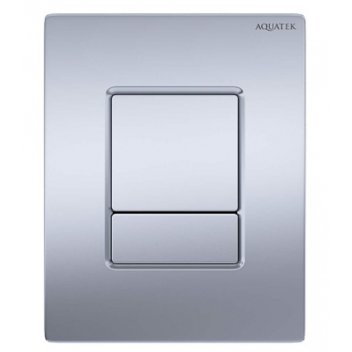 Панель смыва Aquatek Хром матовая, клавиши прямоугольные, пневматическое управление для Pneumo N купить в интернет магазине Санрай73