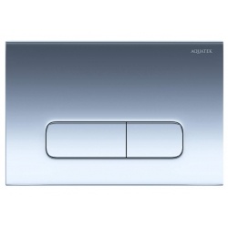 Панель смыва Aquatek Хром глянец, клавиши прямоугольные, пневматическое управление для Pneumo S