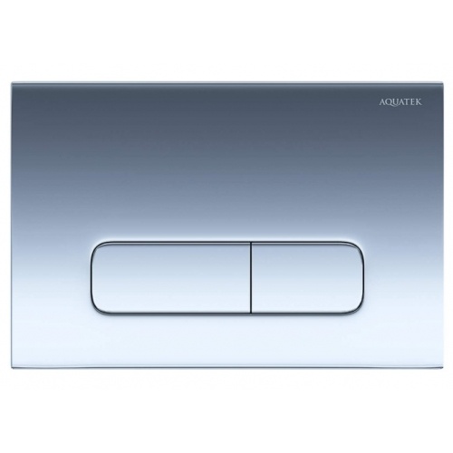Панель смыва Aquatek Хром глянец, клавиши прямоугольные, пневматическое управление для Pneumo S купить в интернет магазине Санрай73