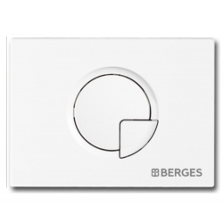 Кнопка смыва Berges Novum R1 для инсталляции, механическая, белый