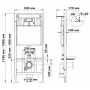 Комплект Basardo Инсталляция BS-112-001 + Унитаз подвесной BS-115-00 с сиденьем микролифт быстросъем