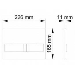 Кнопка смыва Basardo механическая, двухрежимная, матовый хром