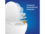 Комплект Cersanit Delfi с сиденьем Микролифт и клавишей слива хром