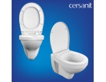 Комплект Cersanit Delfi с сиденьем Микролифт и клавишей слива хром