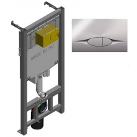 Инсталляция для унитаза Jacob Delafon E21822-CP с кнопкой смыва, хром