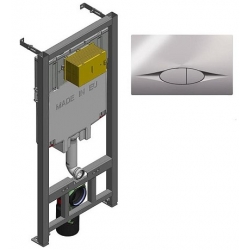 Инсталляция для унитаза Jacob Delafon E21822-CP с кнопкой смыва, хром