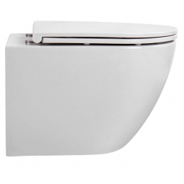 Унитаз Aquatek Европа подвесной, смыв Торнадо, безободковый, тонкое сиденье микролифт быстросъем