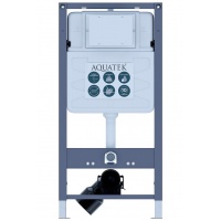 Инсталляция Aquatek Pneumo S50 для подвесного унитаза, рама, пневматическое управление, шумоизоляция