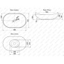 Раковина Melana MLN-7811AJW, накладная на столешницу, овальная, золото-белый