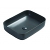 Раковина Azario 500x390x130, накладная на столешницу, прямоугольная, тёмно-серый матовый