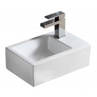 Раковина Azario 370х235х125 правая, подвесная, прямоугольная, белый