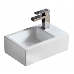 Раковина Azario 370х235х125 правая, подвесная, прямоугольная, белый