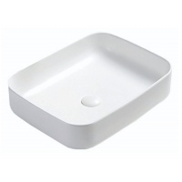 Раковина Azario 500x390x130, накладная на столешницу, прямоугольная, белый матовый