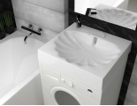 Раковина Марко Ариэль 600х550, подвесная над стиральной машиной