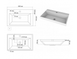 Раковина Марко Слим 70х45, накладная на тумбу