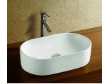 Раковина Azario 520х330х130, накладная на столешницу, овальная, белый