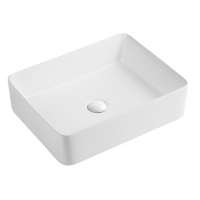 Раковина Azario 520х410х130, накладная на столешницу, прямоугольная, белый