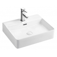 Раковина Azario 515x425x135, накладная на столешницу, прямоугольная, белый