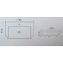 Раковина Azario 795х475х210 подвесная, белый