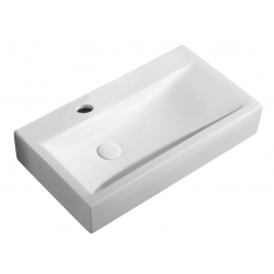 Раковина Azario 660х375х125 левая, подвесная, прямоугольная, белый