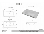 Раковина Марко Рикко 80х45, накладная на тумбу
