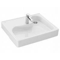 Раковина Santek Клио 630х515 подвесная над стиральной машиной, литьевой мрамор, глубина СМА до 38см