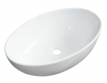 Раковина Sanita Luxe Ringo Cut 540х345х147, накладная на столешницу, овальная, белая
