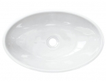 Раковина Sanita Luxe Ringo Cut 540х345х147, накладная на столешницу, овальная, белая