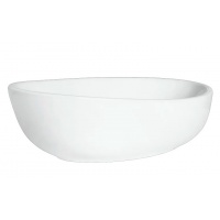 Раковина Sanita Luxe Ringo Cut 540х345х147, накладная на столешницу, овальная, белая