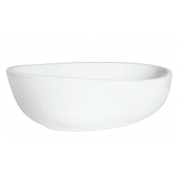 Раковина Sanita Luxe Ringo Cut 540х345х147, накладная на столешницу, овальная, белая