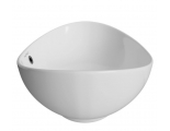 Раковина WAVE Star 590х390х195, накладная на столешницу, овальная, с переливом, белая